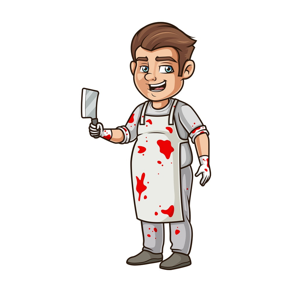 Man butcher costume. PNG - JPG and vector EPS (infinitely scalable).