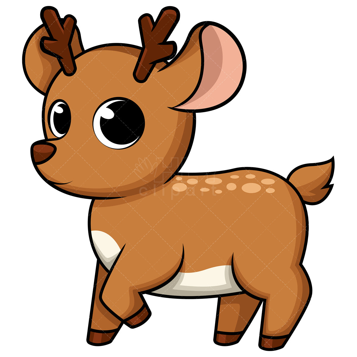 Royalty-free stock vector illustration of a cute baby deer.
