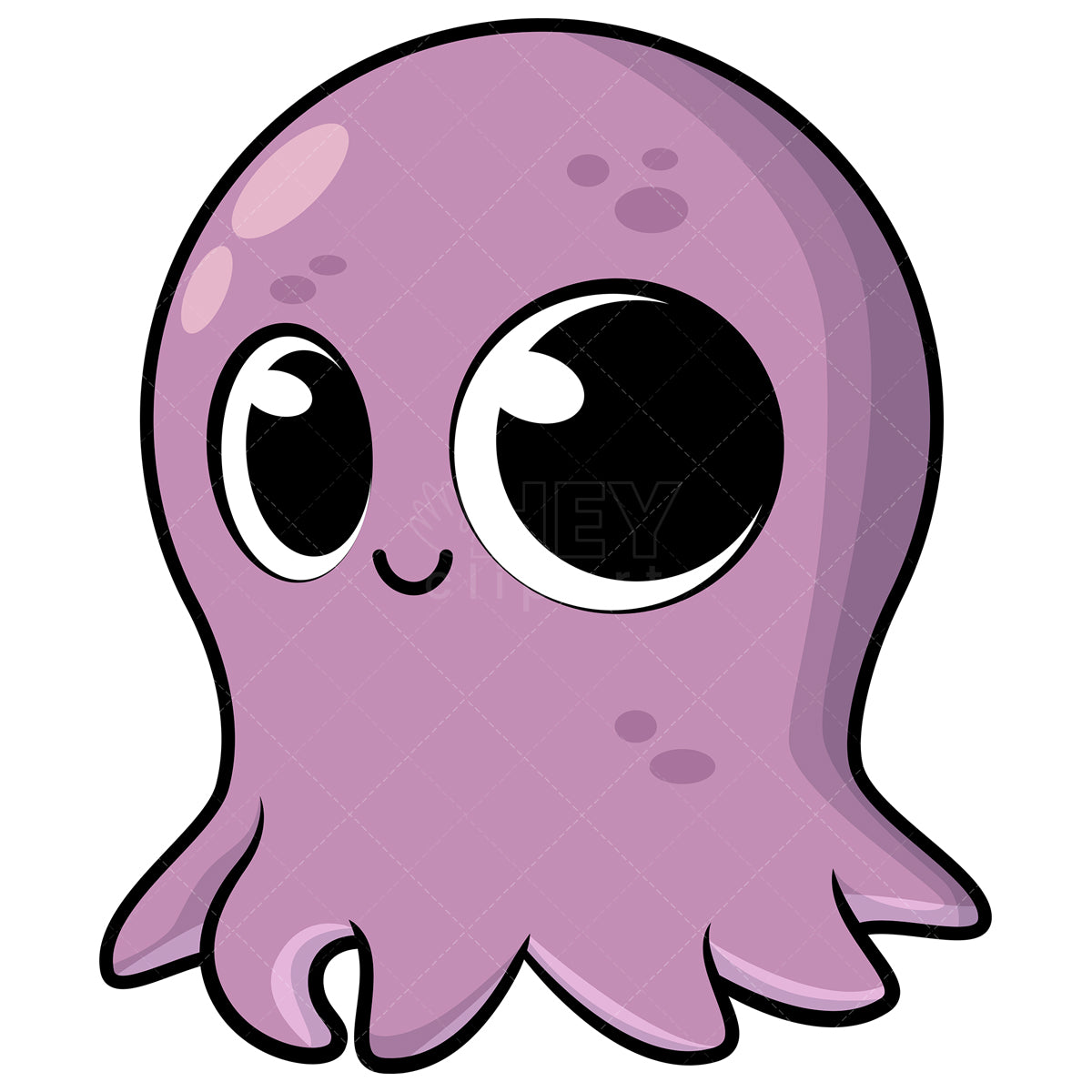 Royalty-free stock vector illustration of a cute baby octopus.