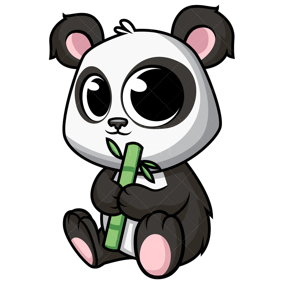 Royalty-free stock vector illustration of a cute baby panda.
