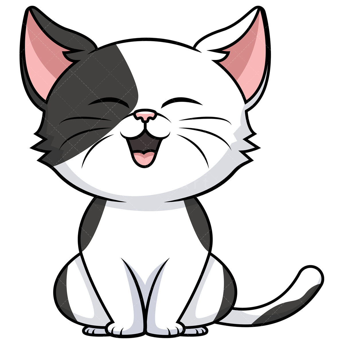 Royalty-free stock vector illustration of a cute cat.