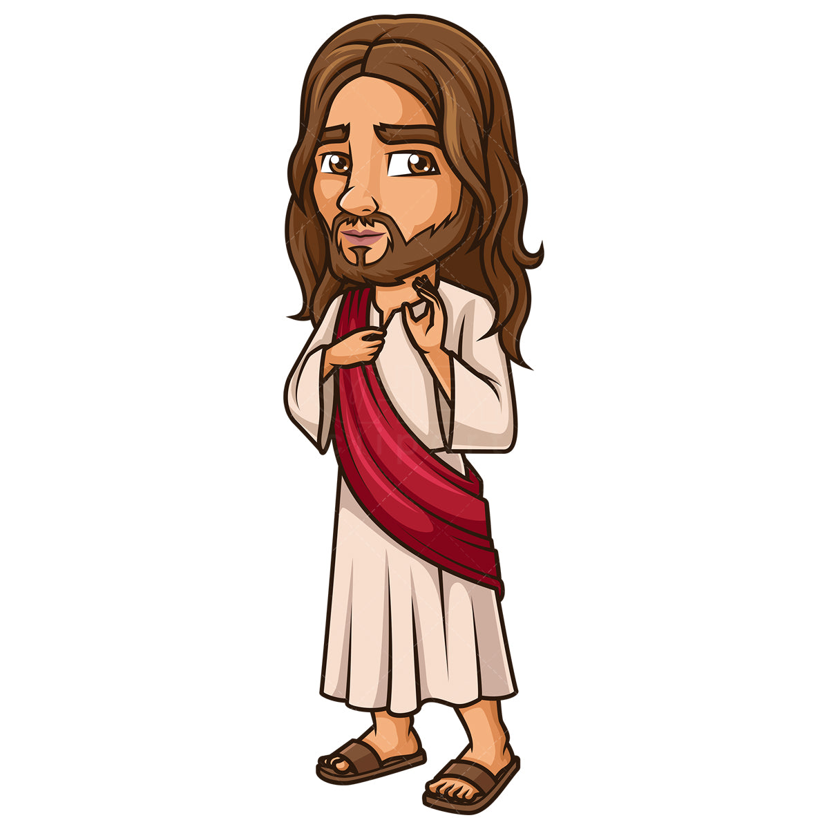 Royalty-free stock vector illustration of jesus christ giving his blessings.