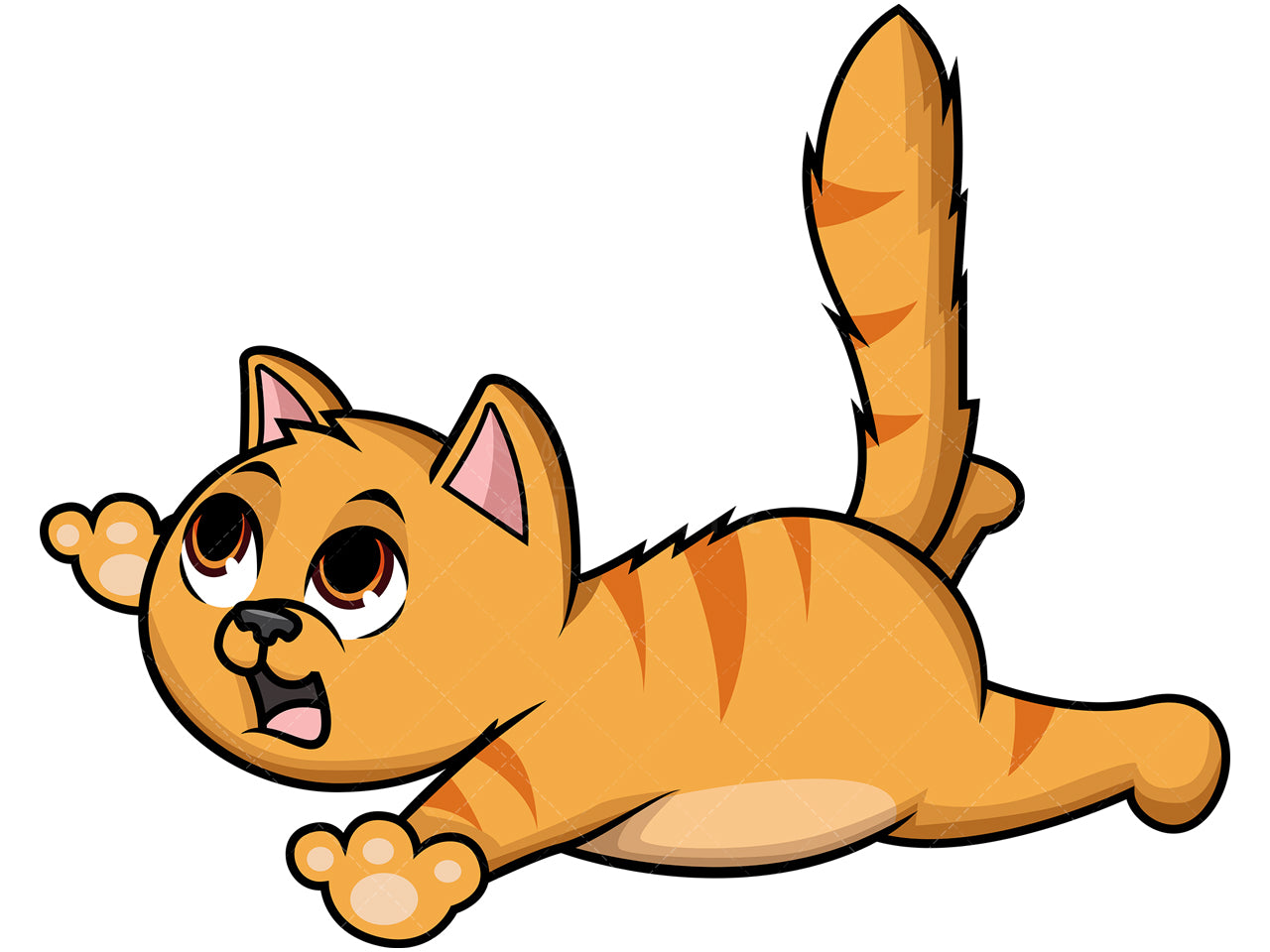 Royalty-free stock vector illustration of a falling cat.
