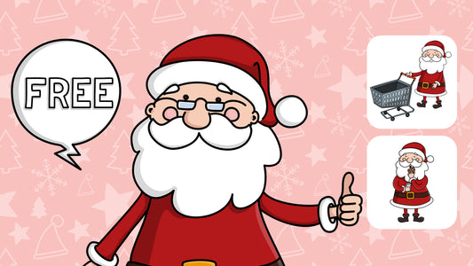 Free Santa Claus vector character in three poses