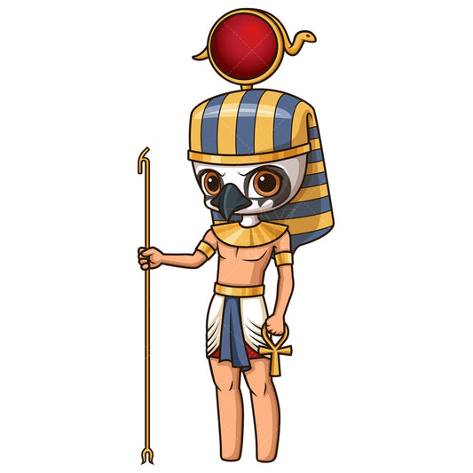 Royalty-free stock vector illustration of the ancient egyptian god ra.