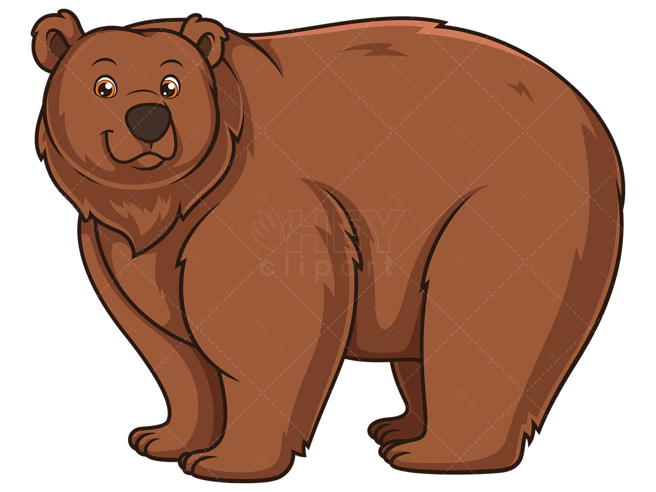 Royalty-free stock vector illustration of a brown bear.