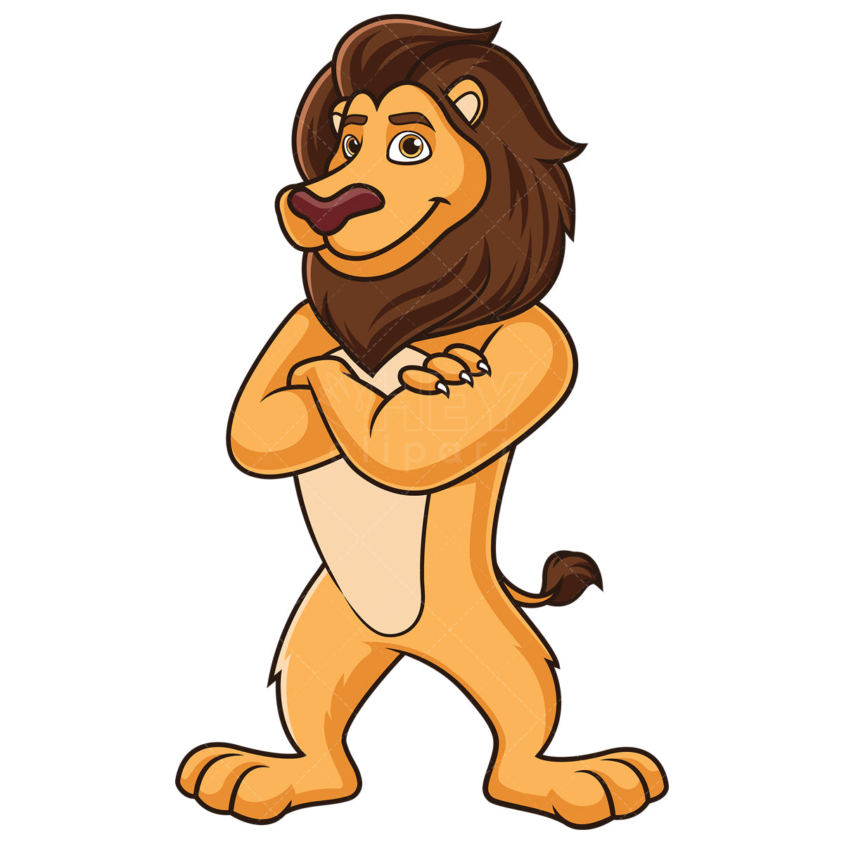 Royalty-free stock vector illustration of a lion standing up.