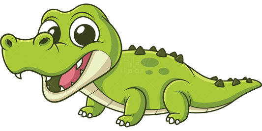 Royalty-free stock vector illustration of a little crocodile.