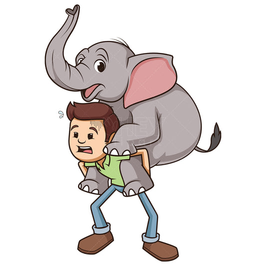 Royalty-free stock vector illustration of a piggyback.