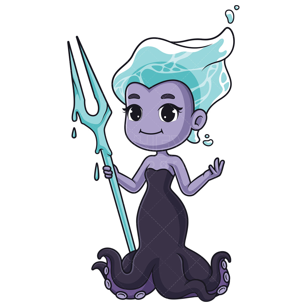 Royalty-free stock vector illustration of a sea witch.