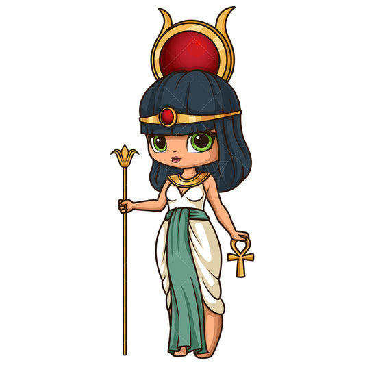 Royalty-free stock vector illustration of the ancient egyptian god isis.