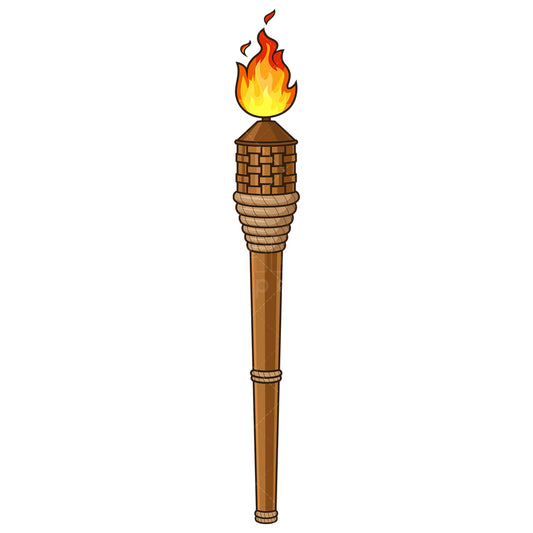 Royalty-free stock vector illustration of a tiki torch.
