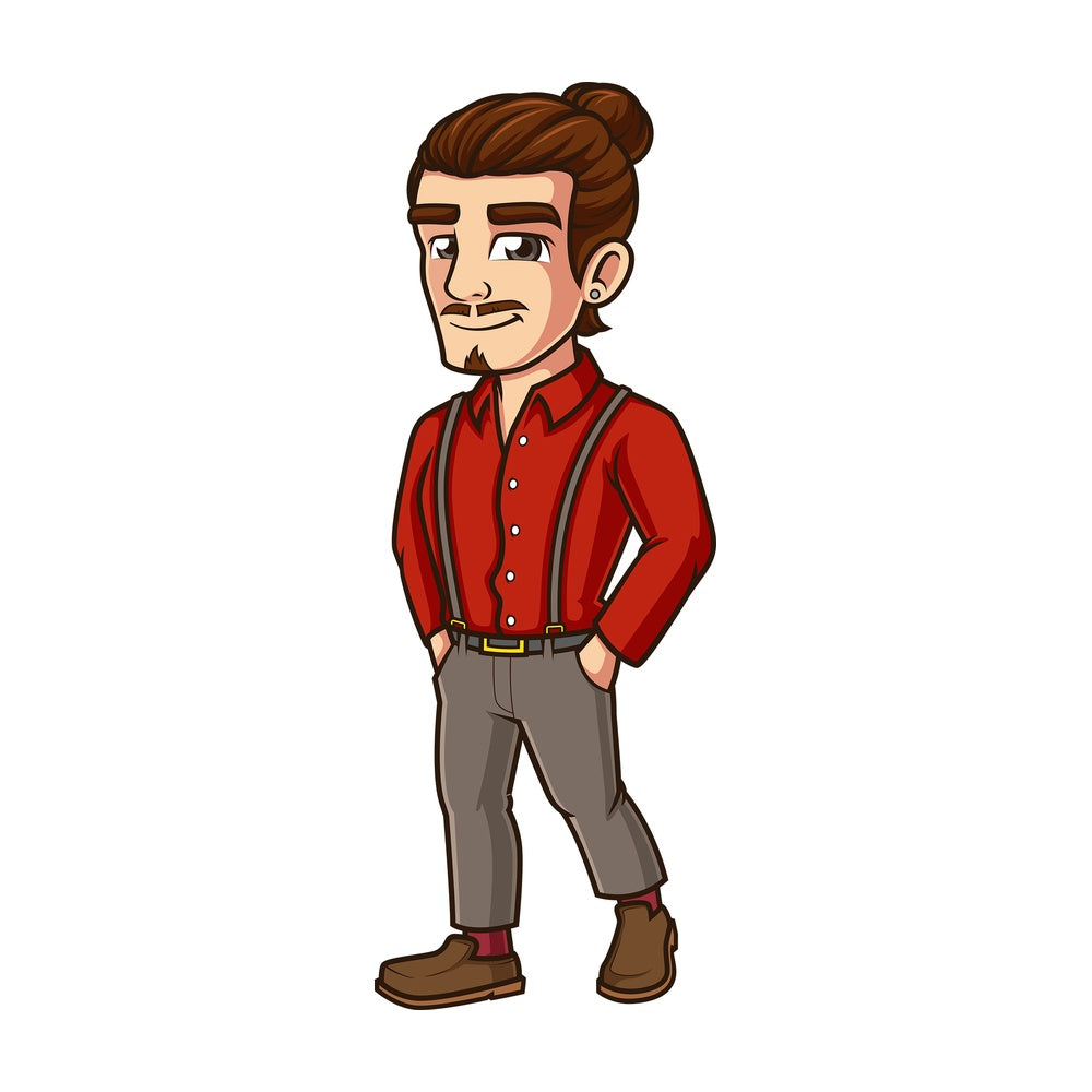 Hipster walking casually. PNG - JPG and vector EPS (infinitely scalable).