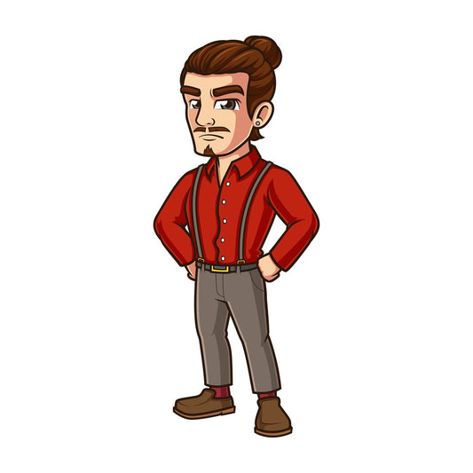 Angry hipster. PNG - JPG and vector EPS (infinitely scalable).