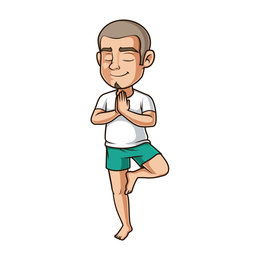 Latino man meditating. PNG - JPG and vector EPS (infinitely scalable).