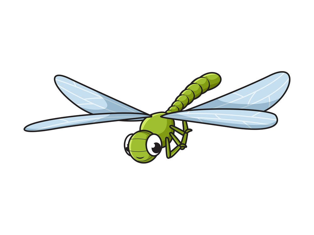Cute dragon fly. PNG - JPG and vector EPS file formats (infinitely scalable). Image isolated on transparent background.