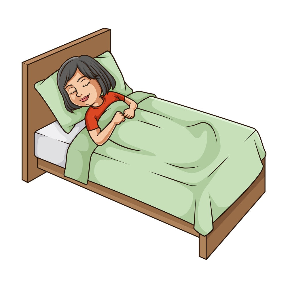 Middle-Aged woman sleeping. PNG - JPG and vector EPS (infinitely scalable).