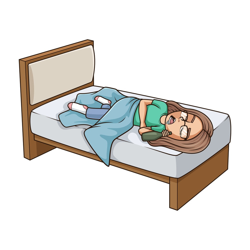 Woman sleeping upside down in bed. PNG - JPG and vector EPS (infinitely scalable).