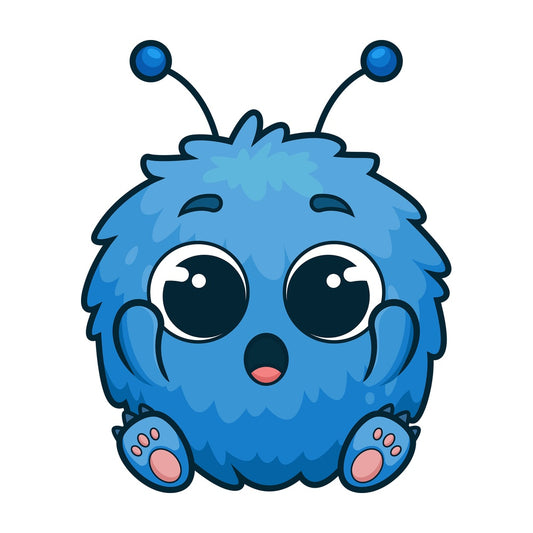Cute monster surprise. PNG - JPG and vector EPS (infinitely scalable).
