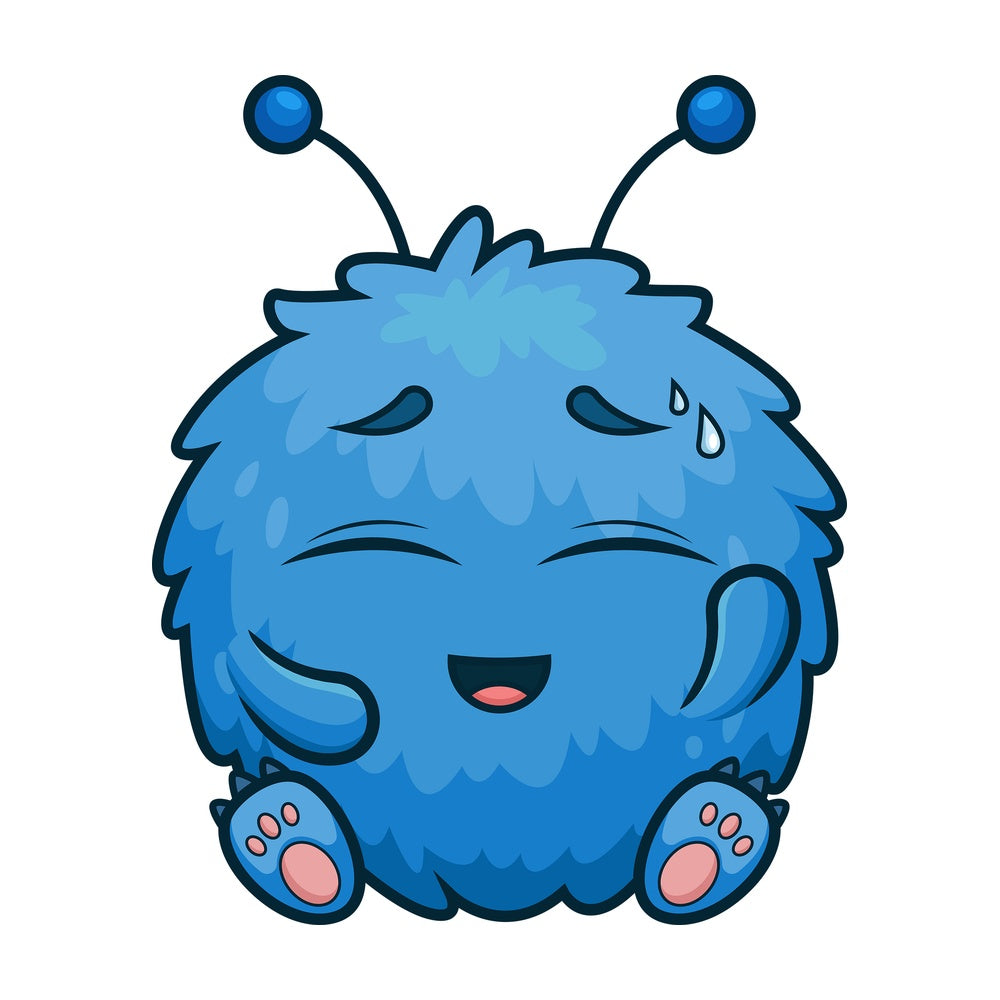 Cute monster embarrassment. PNG - JPG and vector EPS (infinitely scalable).