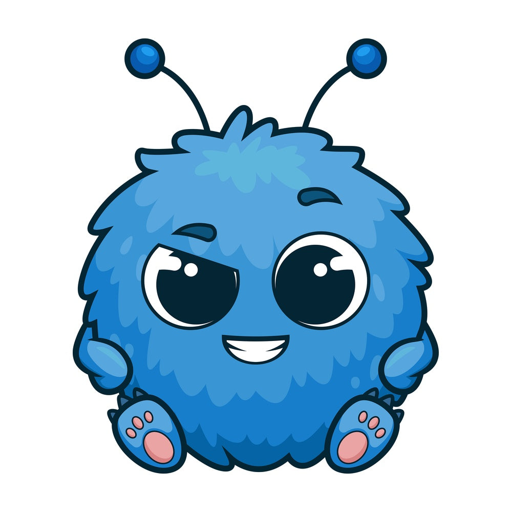 Cute monster sneakiness. PNG - JPG and vector EPS (infinitely scalable).