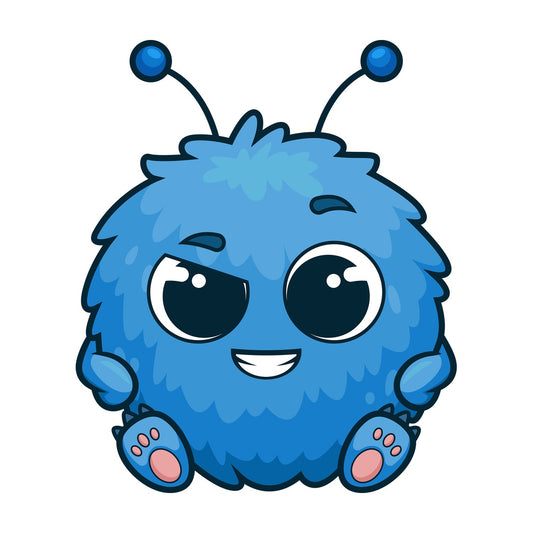 Cute monster sneakiness. PNG - JPG and vector EPS (infinitely scalable).