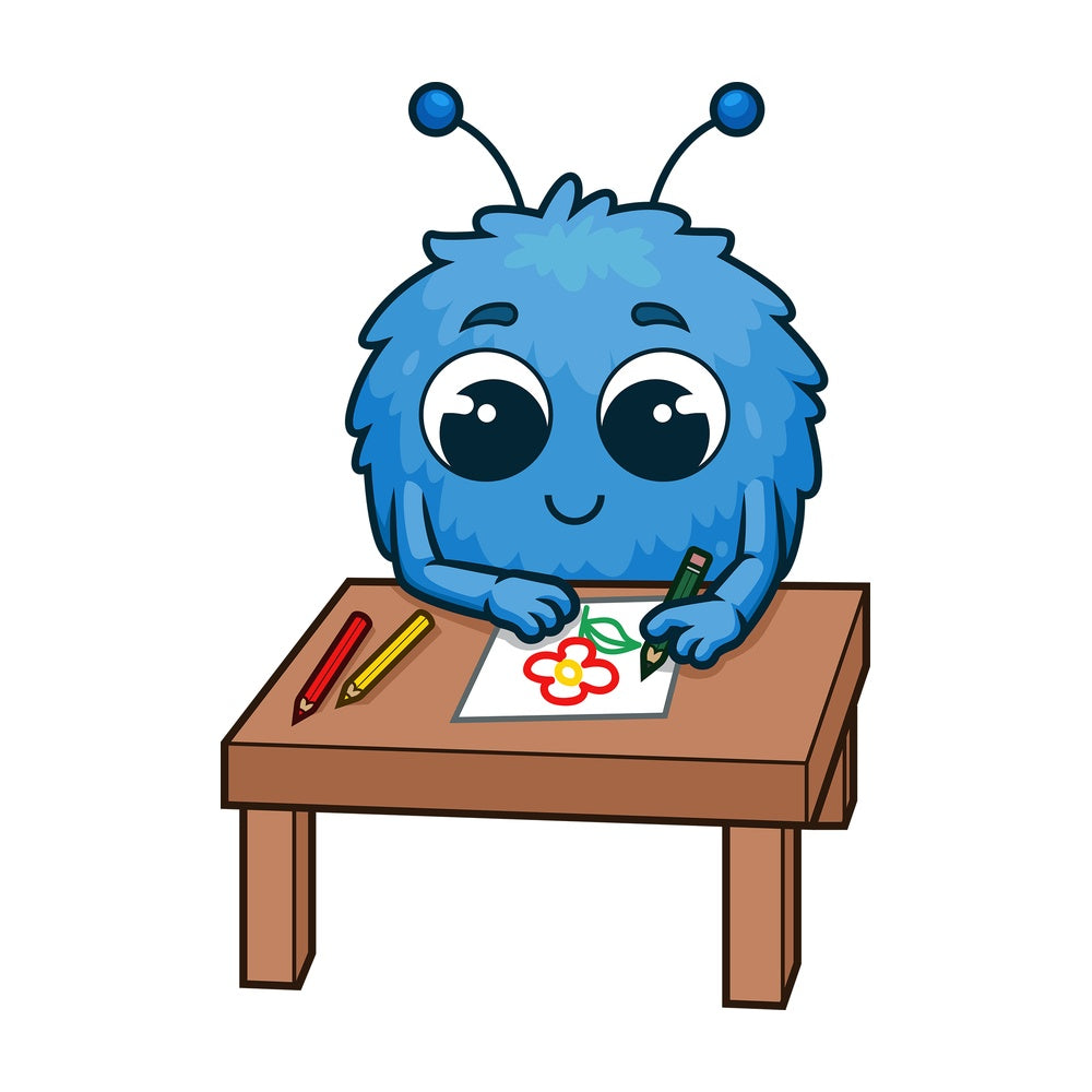 Cute monster creativity. PNG - JPG and vector EPS (infinitely scalable).