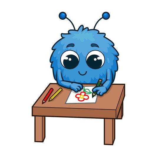 Cute monster creativity. PNG - JPG and vector EPS (infinitely scalable).