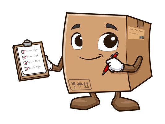 Delivery box with checklist. PNG - JPG and vector EPS (infinitely scalable).