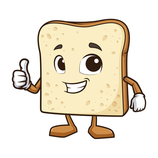 Toast bread thumbs up. PNG - JPG and vector EPS (infinitely scalable).