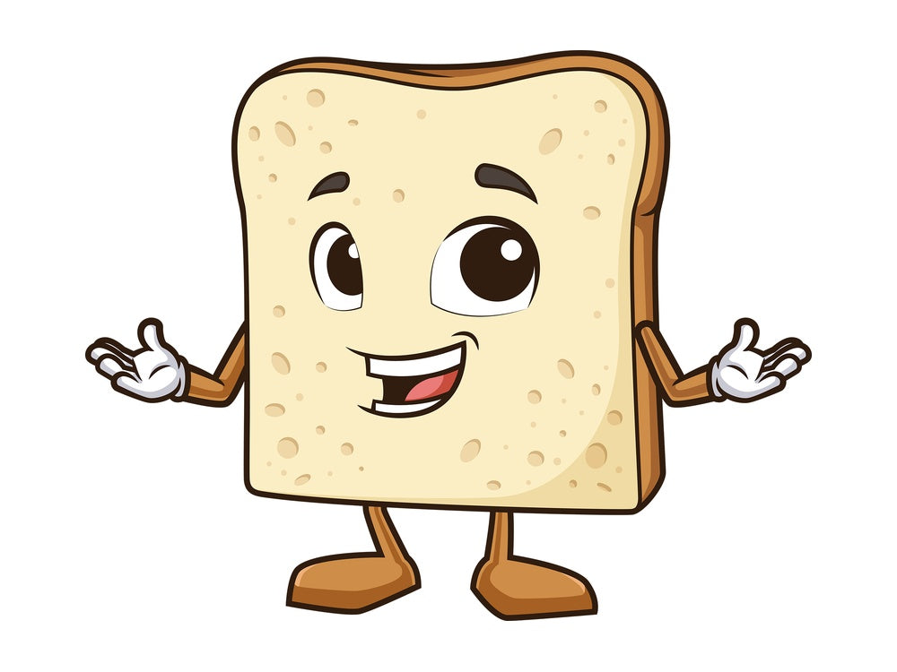 Happy toast bread. PNG - JPG and vector EPS (infinitely scalable).