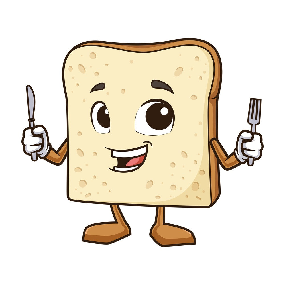 Hungry toast bread. PNG - JPG and vector EPS (infinitely scalable).