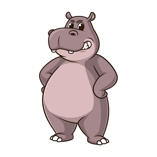Angry hippo. PNG - JPG and vector EPS (infinitely scalable).
