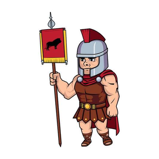 Roman legionary battle flag standard. PNG - JPG and vector EPS (infinitely scalable). Image isolated on transparent background.
