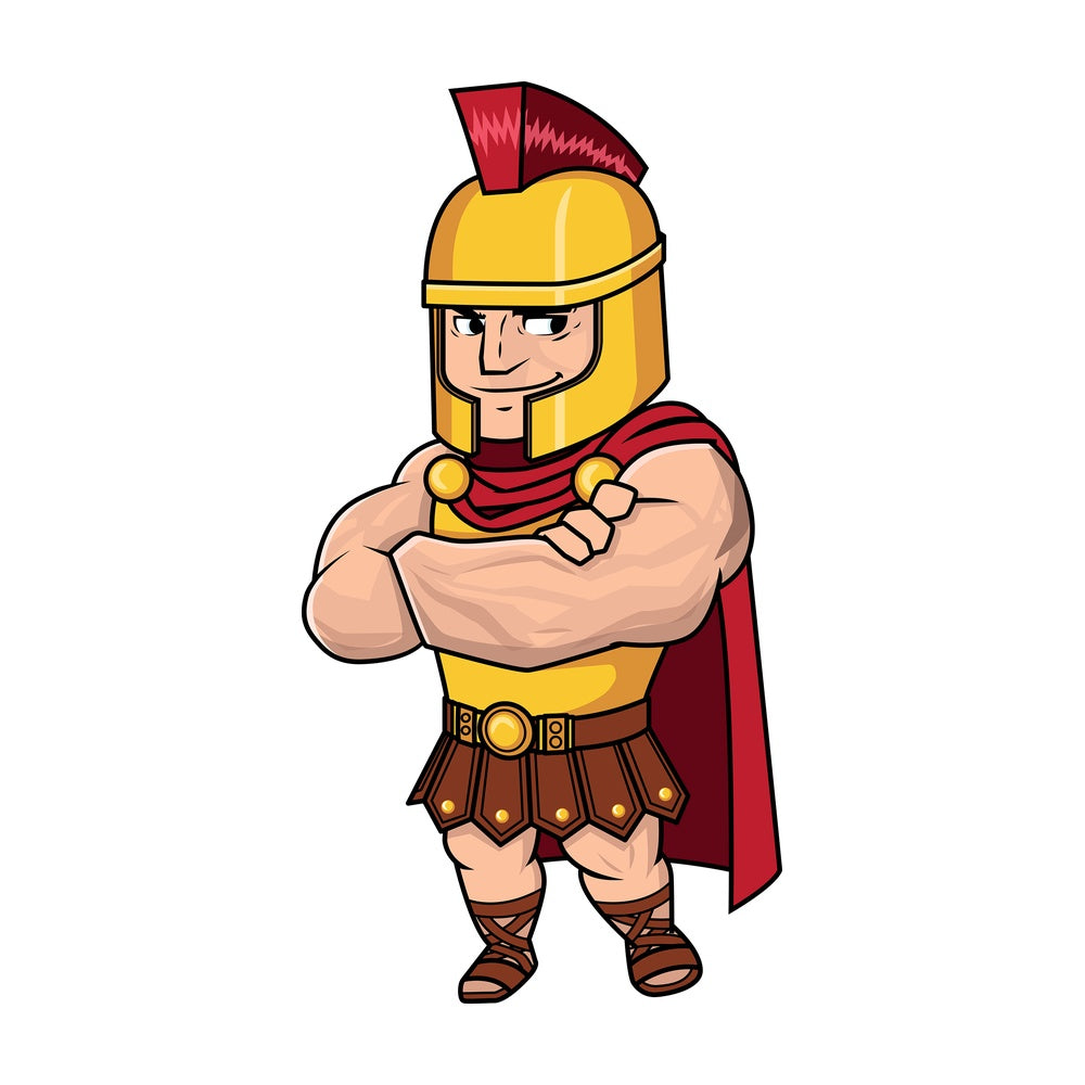 Muscular and confident roman general. PNG - JPG and vector EPS (infinitely scalable). Image isolated on transparent background.