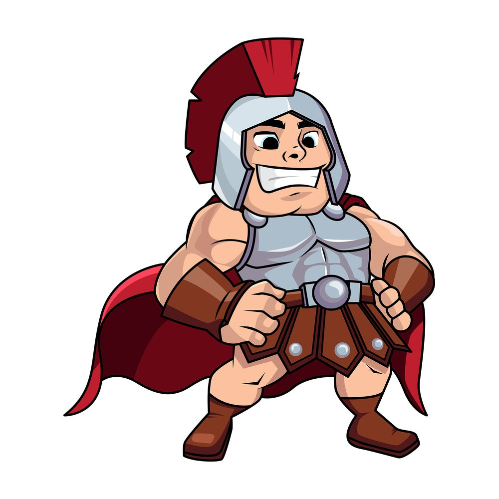 Roman general standing victorious. PNG - JPG and vector EPS (infinitely scalable). Image isolated on transparent background.