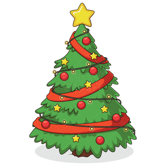 Royalty-free stock vector illustration of a awesome christmas tree.