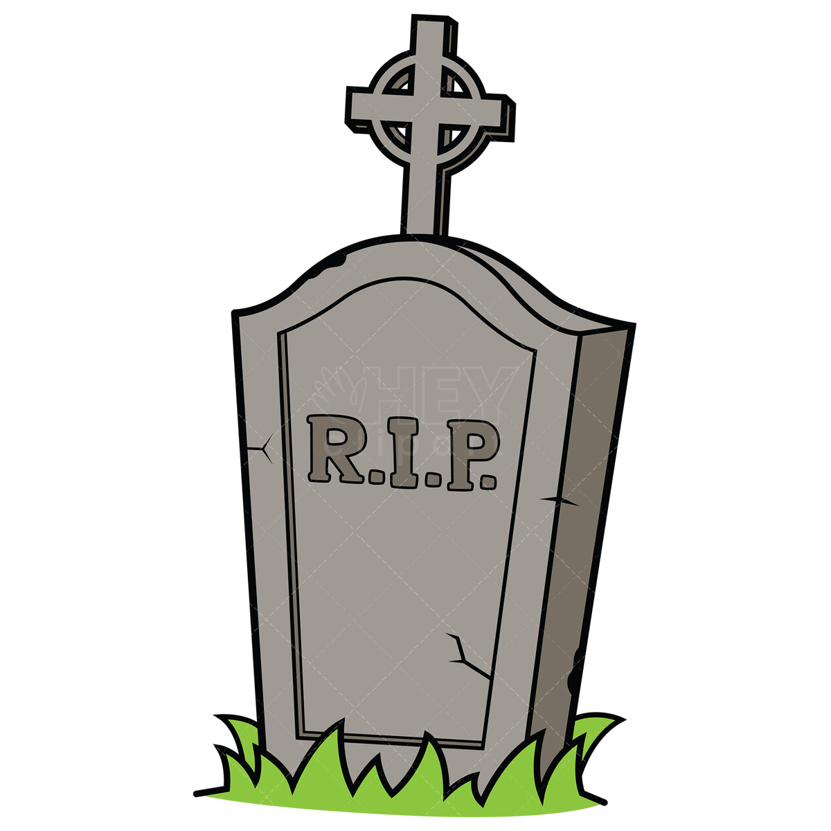 Royalty-free vector illustration of a rip tombstone.