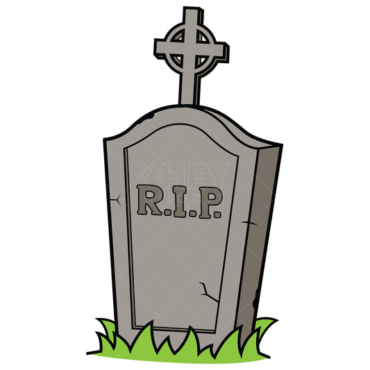 Royalty-free vector illustration of a rip tombstone.