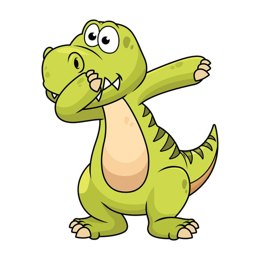 Dabbing dinosaur - Image isolated on white background. Transparent PNG and vector (infinitely scalable) EPS