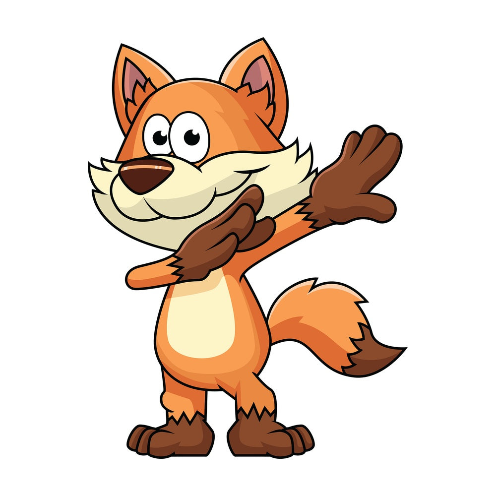Dabbing fox - Image isolated on white background. Transparent PNG and vector (infinitely scalable) EPS