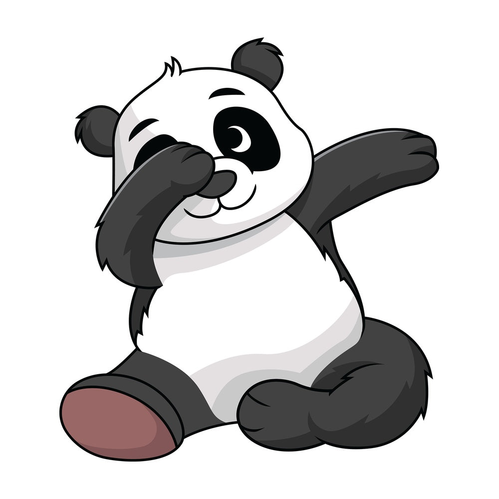 Dabbing panda - Image isolated on white background. Transparent PNG and vector (infinitely scalable) EPS