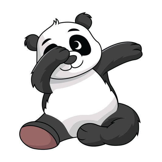 Dabbing panda - Image isolated on white background. Transparent PNG and vector (infinitely scalable) EPS