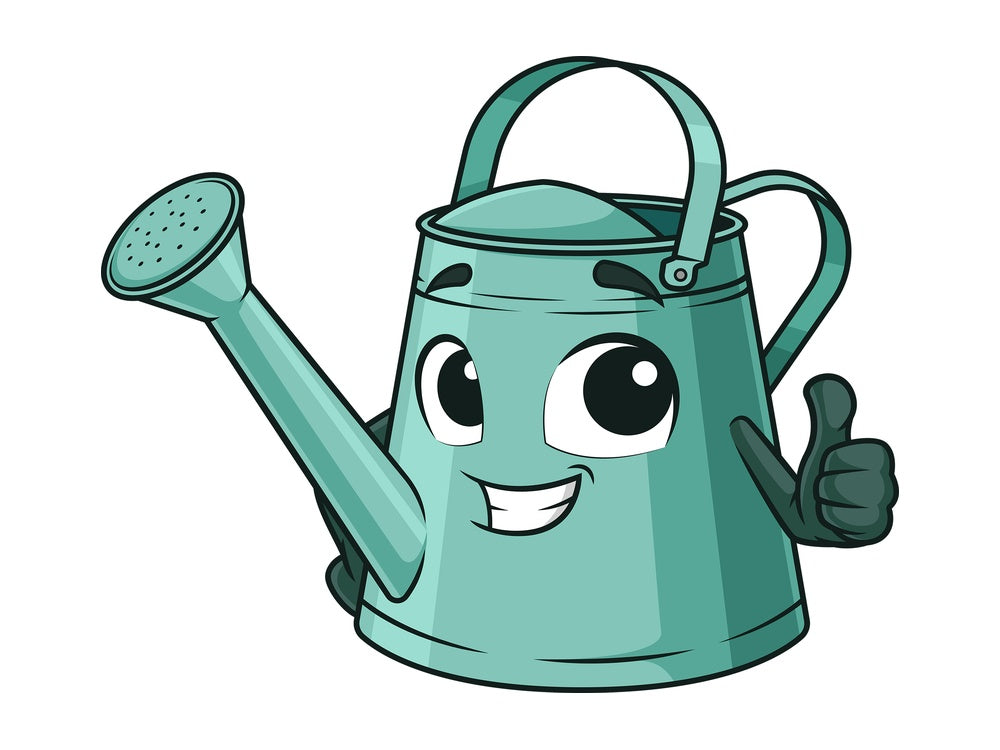 Watering can thumbs up. PNG - JPG and vector EPS (infinitely scalable).