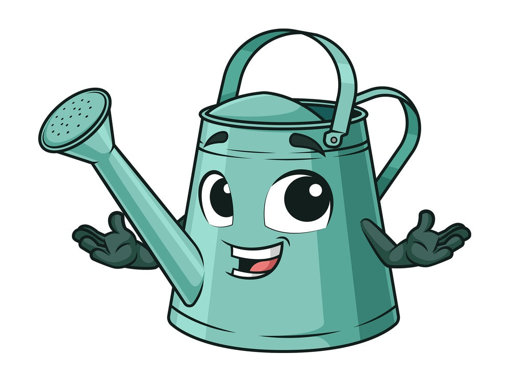 Welcoming watering can. PNG - JPG and vector EPS (infinitely scalable).
