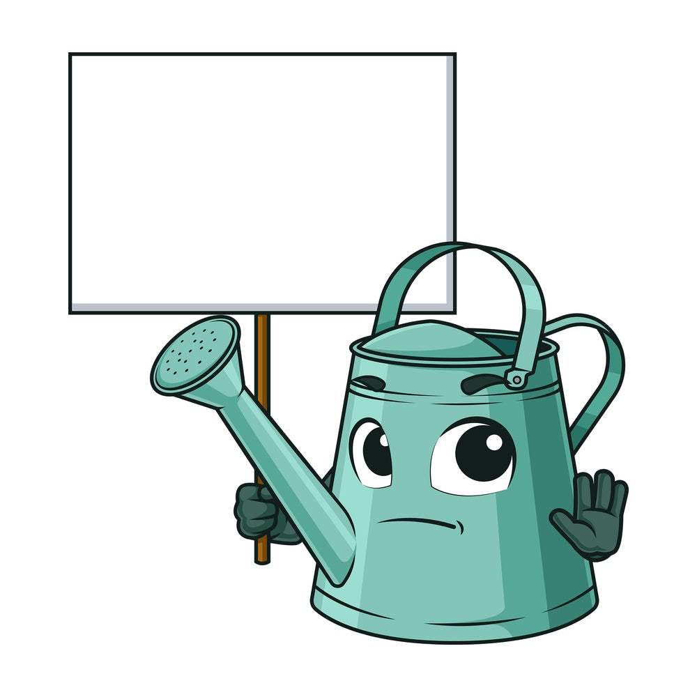 Watering can stop gesture. PNG - JPG and vector EPS (infinitely scalable).