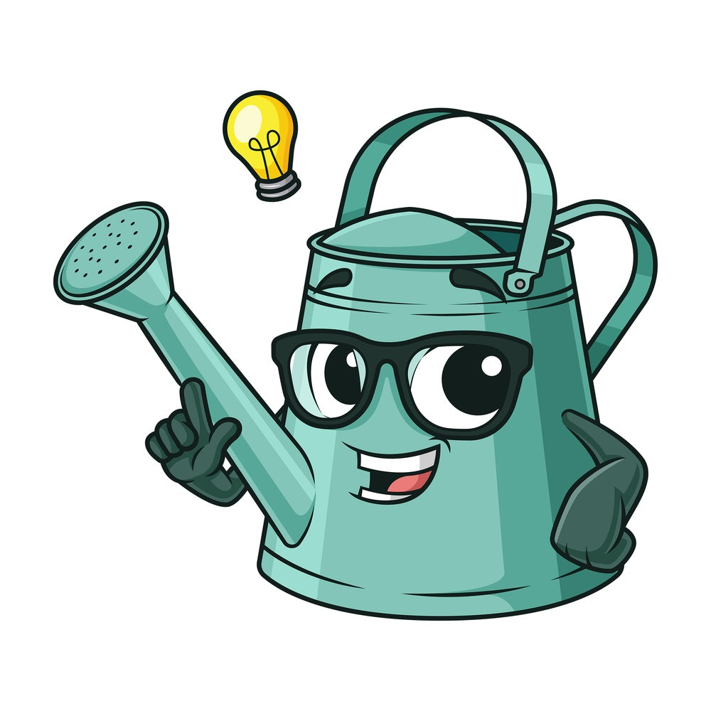 Watering can having idea. PNG - JPG and vector EPS (infinitely scalable).