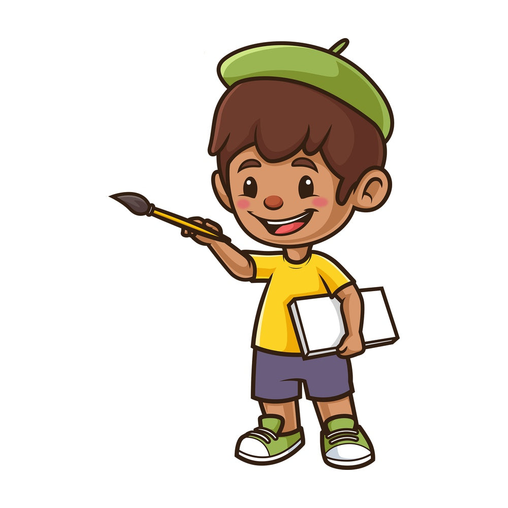 Artistic kid. PNG - JPG and vector EPS (infinitely scalable).