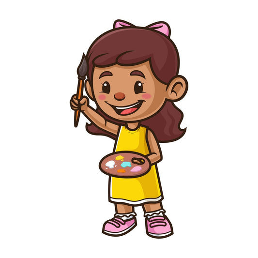 Artistic girl. PNG - JPG and vector EPS (infinitely scalable).