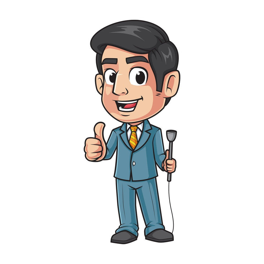 TV speaker thumbs up. PNG - JPG and vector EPS (infinitely scalable).